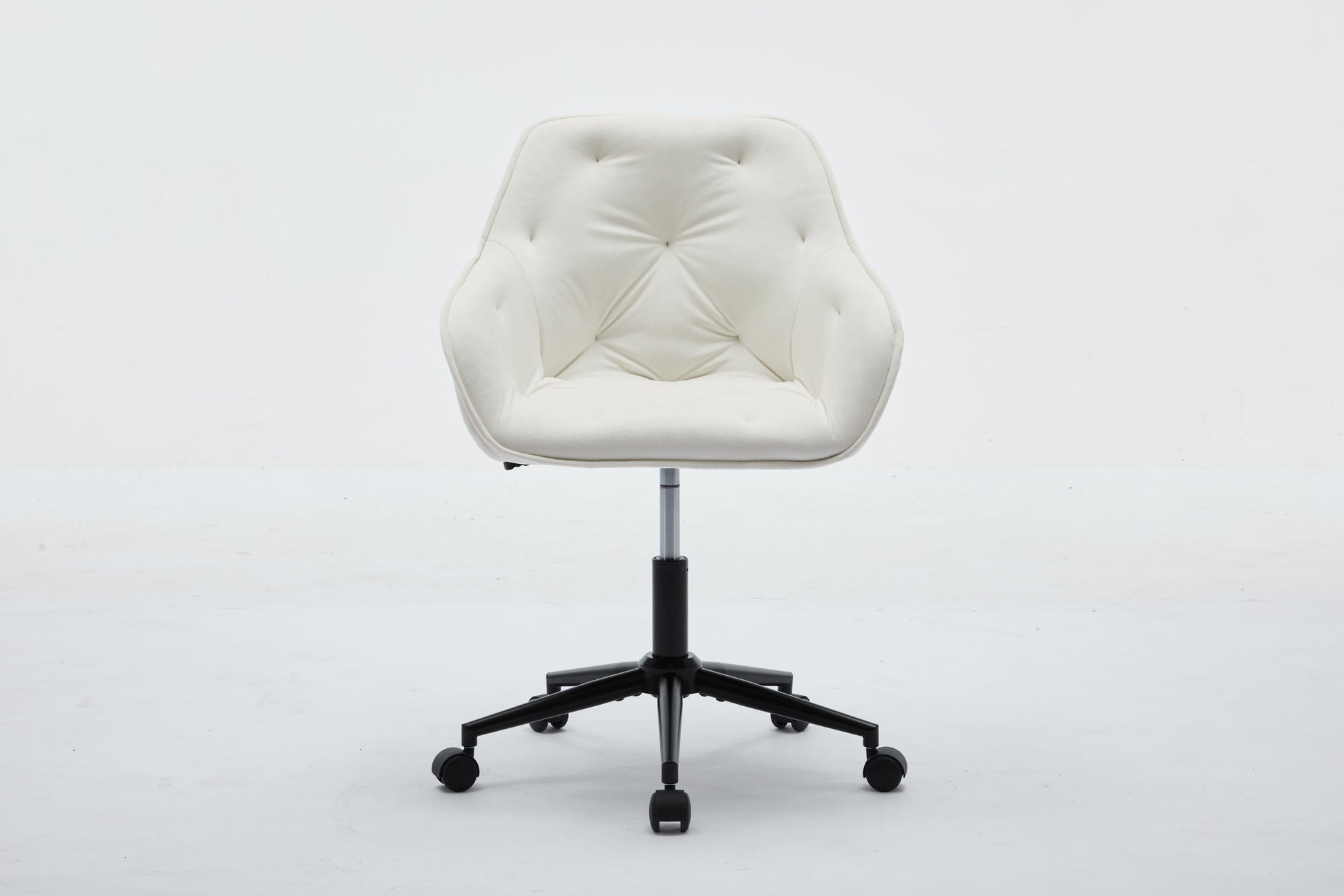 Elegent Velvet Office Chair With Wheels, Makeup Vanity Chair Height Adjustable For Teens Women Girls, Comfy Swivel Modern Leisure Armchair For Home Office, Bedroom, Study And Vanity. Beige Beige Primary Living Space Luxury,Modern Foam Iron