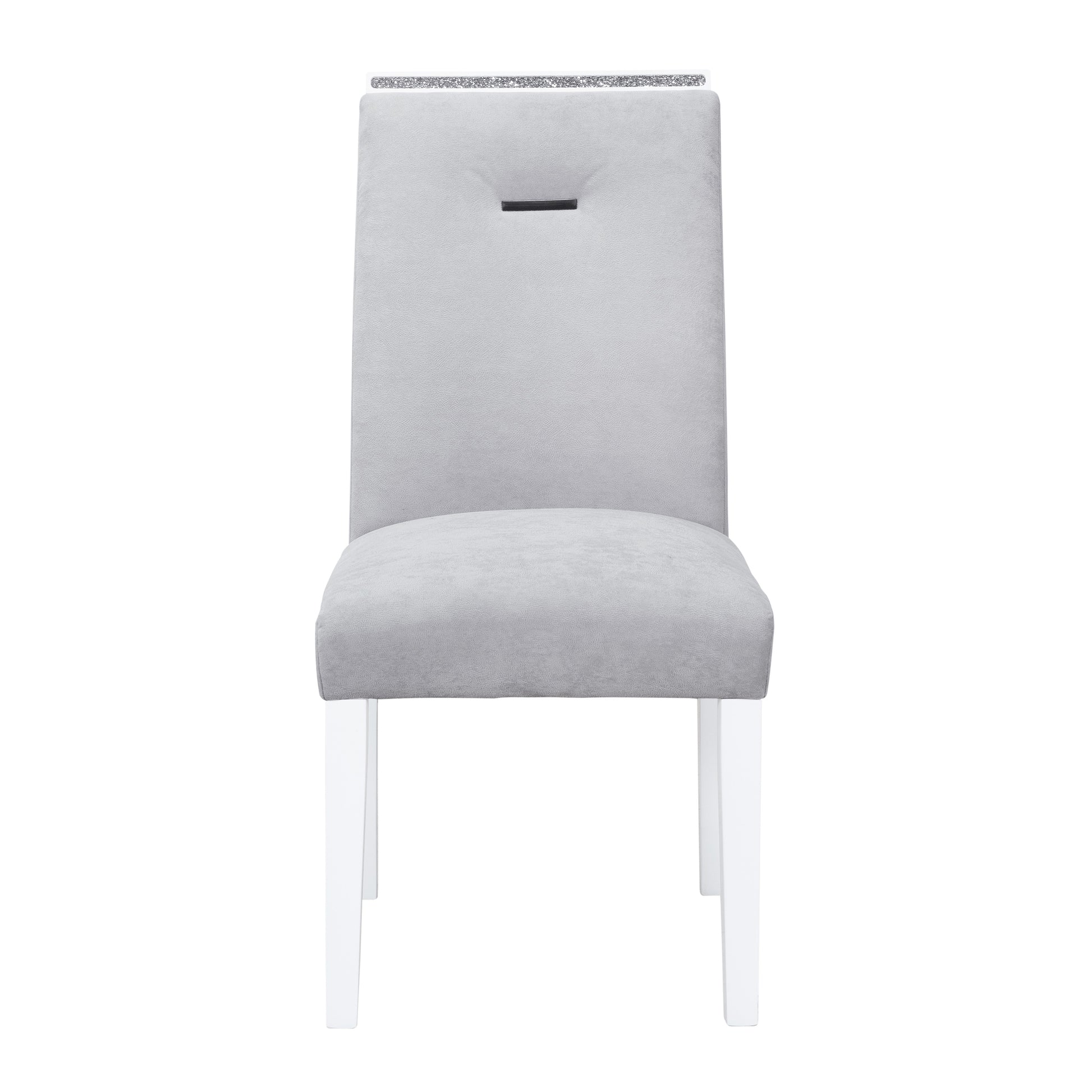 Ariya Grey White Dining Chair Kit Of 2 Gray Rubber Wood