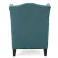 Upholstered Wingback Chair Teal Fabric