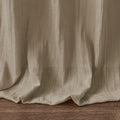 Solid Crushed Curtain Panel Pair 2 Pcs Window Panels Taupe Polyester