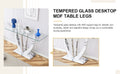 Modern Minimalist Rectangular Glass Table With 0.39 