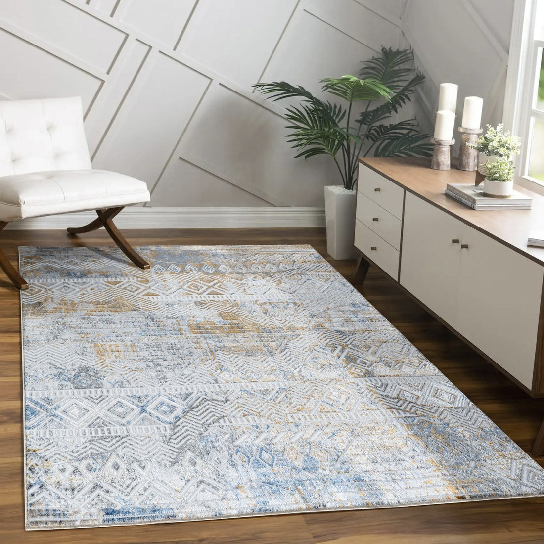 Legacy Gc Cam8006 Multi 5 Ft. 3 In. X 7 Ft. Area Rug White Polyester