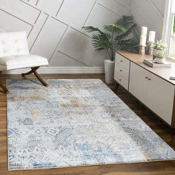 Legacy Gc Cam8006 Multi 5 Ft. 3 In. X 7 Ft. Area Rug White Polyester