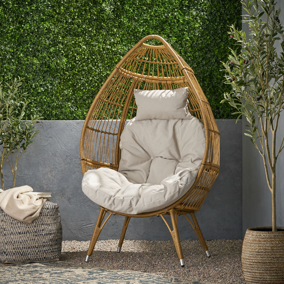 Serina Teardrop Chair Natural Iron