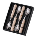 S 4 Coffee Spoons In Box Multicolor Steel