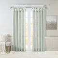 Twist Tab Lined Window Curtain Panel Dusty Aqua Polyester