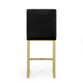 Barstool Set Of 2 Pcs Black Velvet