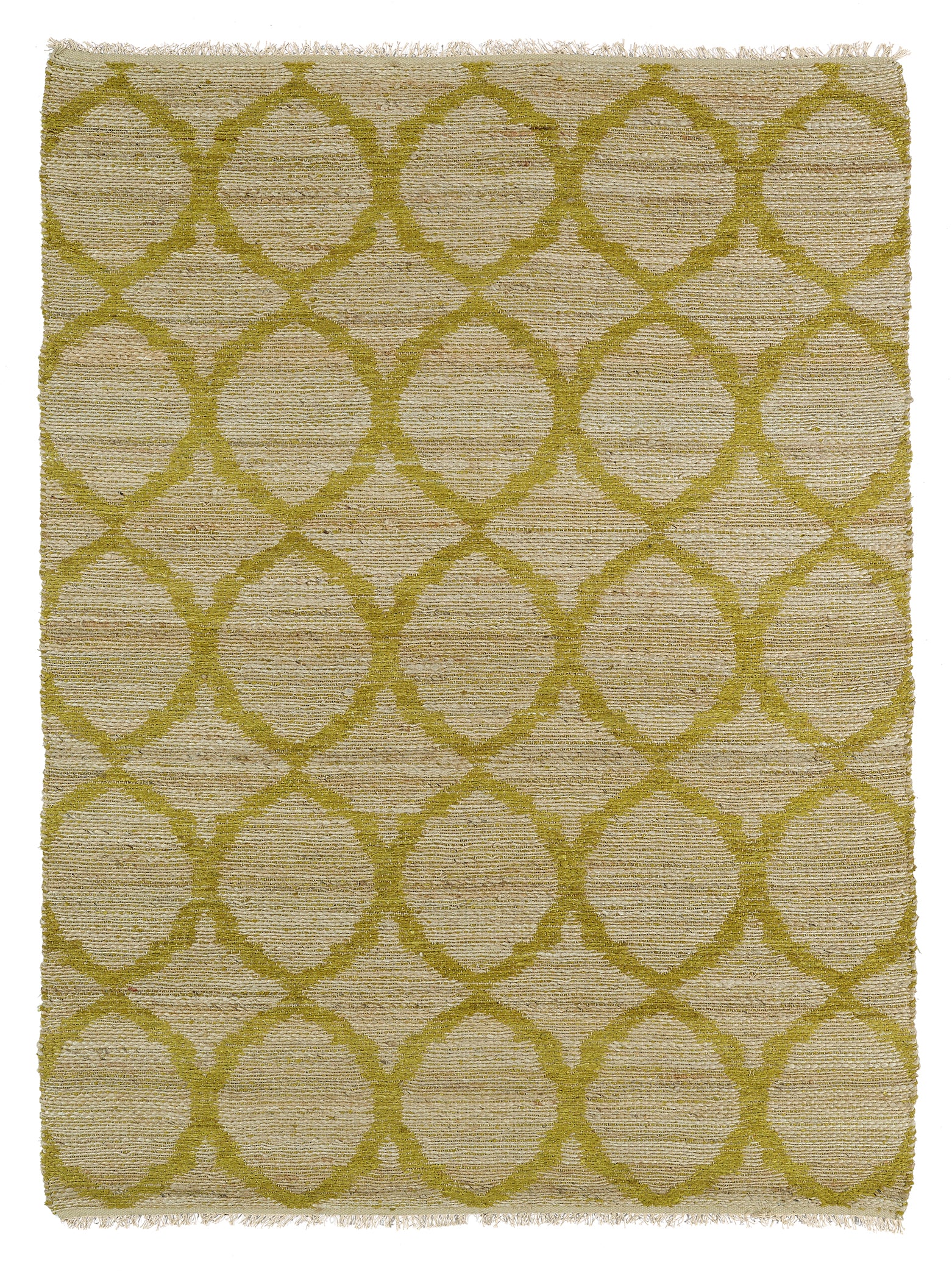 Casual, Contemporary, Modern, Transitional, Kids, Textured Loop Pile 5' X 7'9" Rectangle Area Rug Light Green Jute