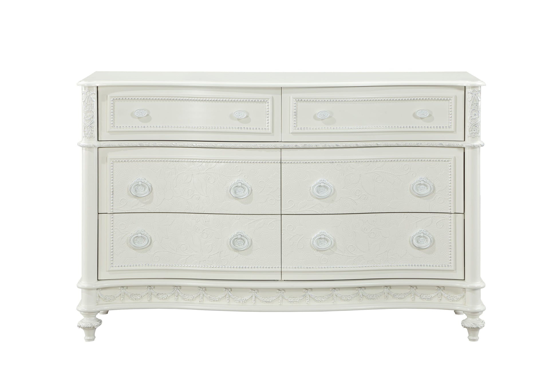 Dorothy Dresser, Ivory Finish Bd02269 Ivory Wood