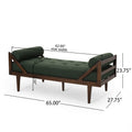 Chaise Lounge Blackish Green Fabric