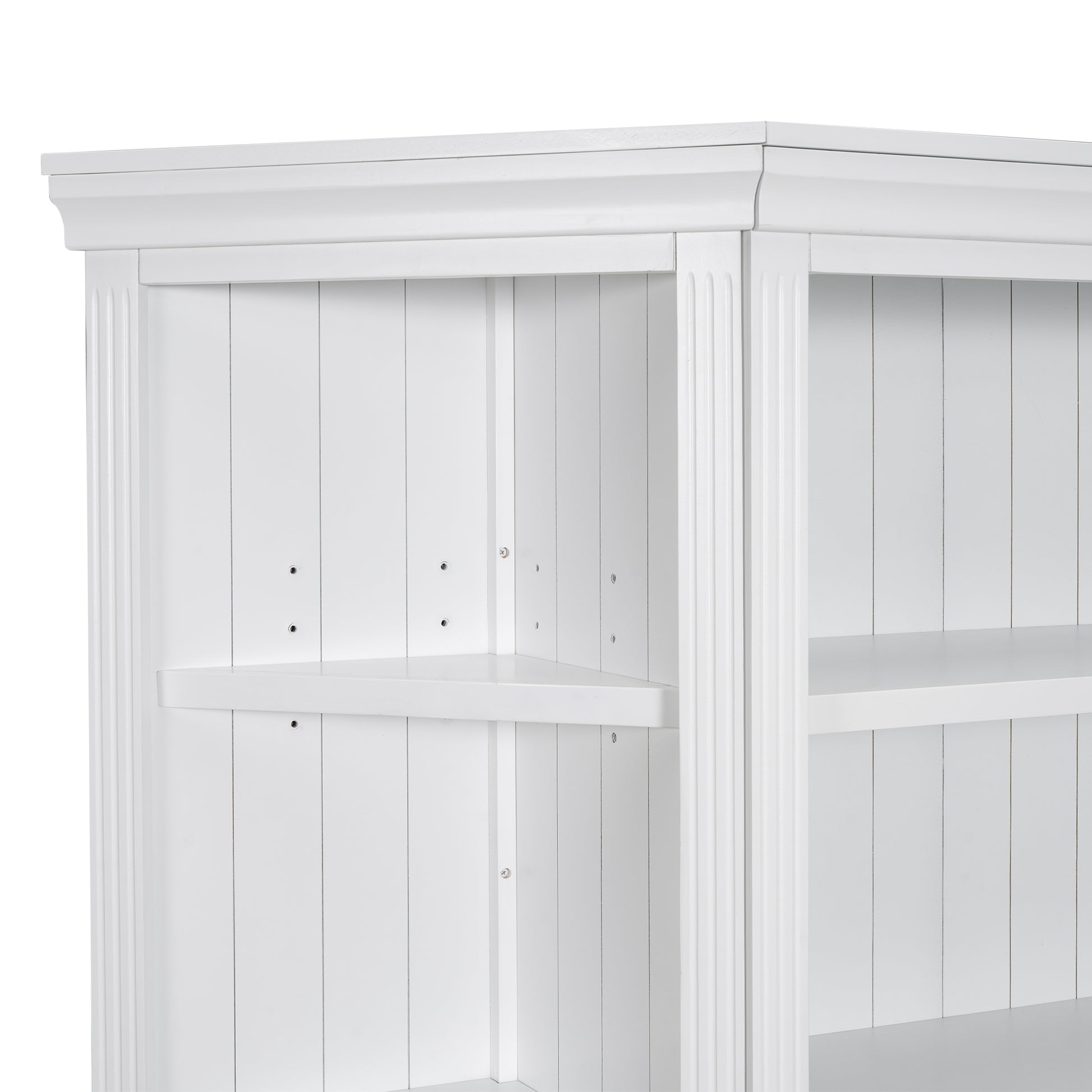 83.4"Tall Bookshelf With Two Corner Shelf Suite,Bookcase With 2 Doors And 1 Drawer,5 Tier Corner Shelf With Open Shelves,Free Standing Shelves Suite With Led Lighting For Living Room,Office,White