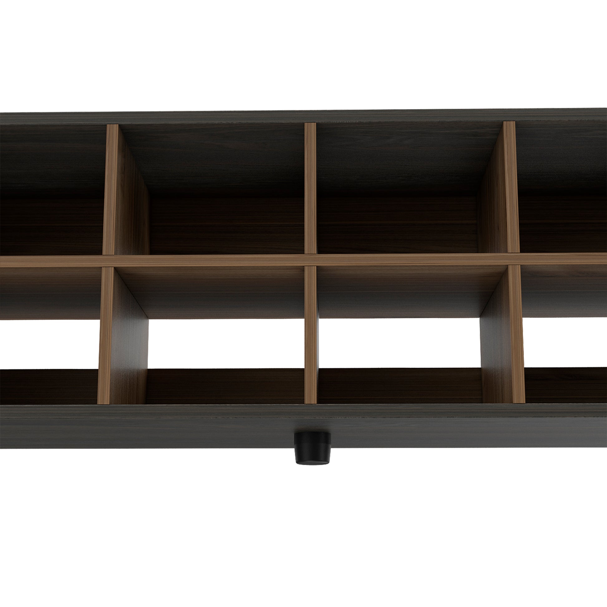 Harrison Entryway Shoe Rack, Eight Cube Spaces 8 Or More Brown Horizontal Primary Living Space Wood Contemporary Melamine Engineered Wood