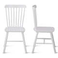 4 Pieces Of Dining Chair,White, Rubber Wood Material, Dining Chair, Solid Wood Chair, Solid Wood Dining Table Chair, Living Room Chair, Simple And Natural White Rubber Wood