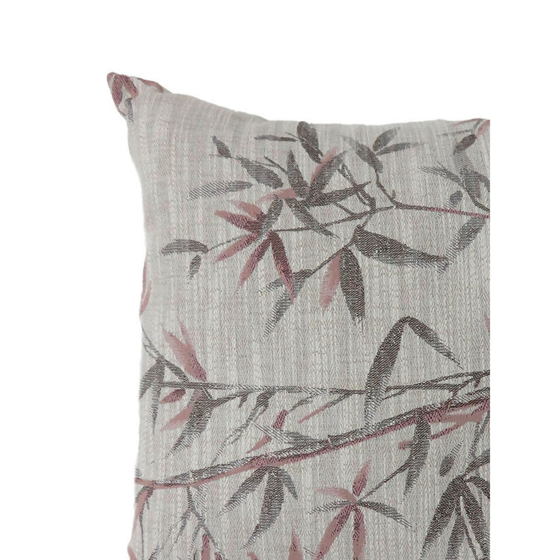 22 X 22 Modern Throw Pillow, Square, Bamboo Design, Set Of 2, Gray Gray Polyester