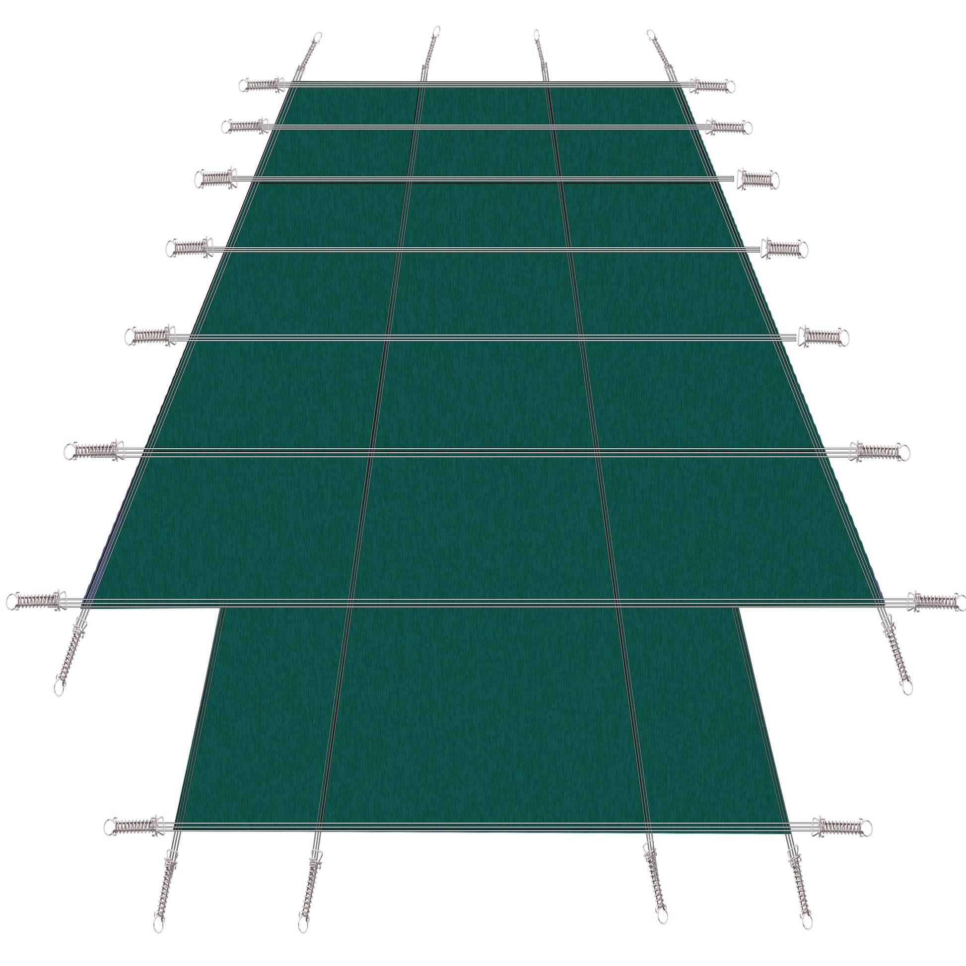 Pool Safety Cover, Fits 16X32Ft Rectangular Inground Winter Swimming Pools, With 4X8Ft Center End Step, Triple Stitched, High Strength Mesh Pp, Great Rain Permeability, Installation Hardware, Green Green Polypropylene