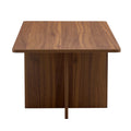 44.8 Inch Walnut Wood Grain Mdf Coffee Table Modern Luxury, Stable Triangular Support.The Coffee Table Is Made Of Medium Density Fiberboard Material And Is Suitable For Living Rooms, Bedrooms,Etc.
