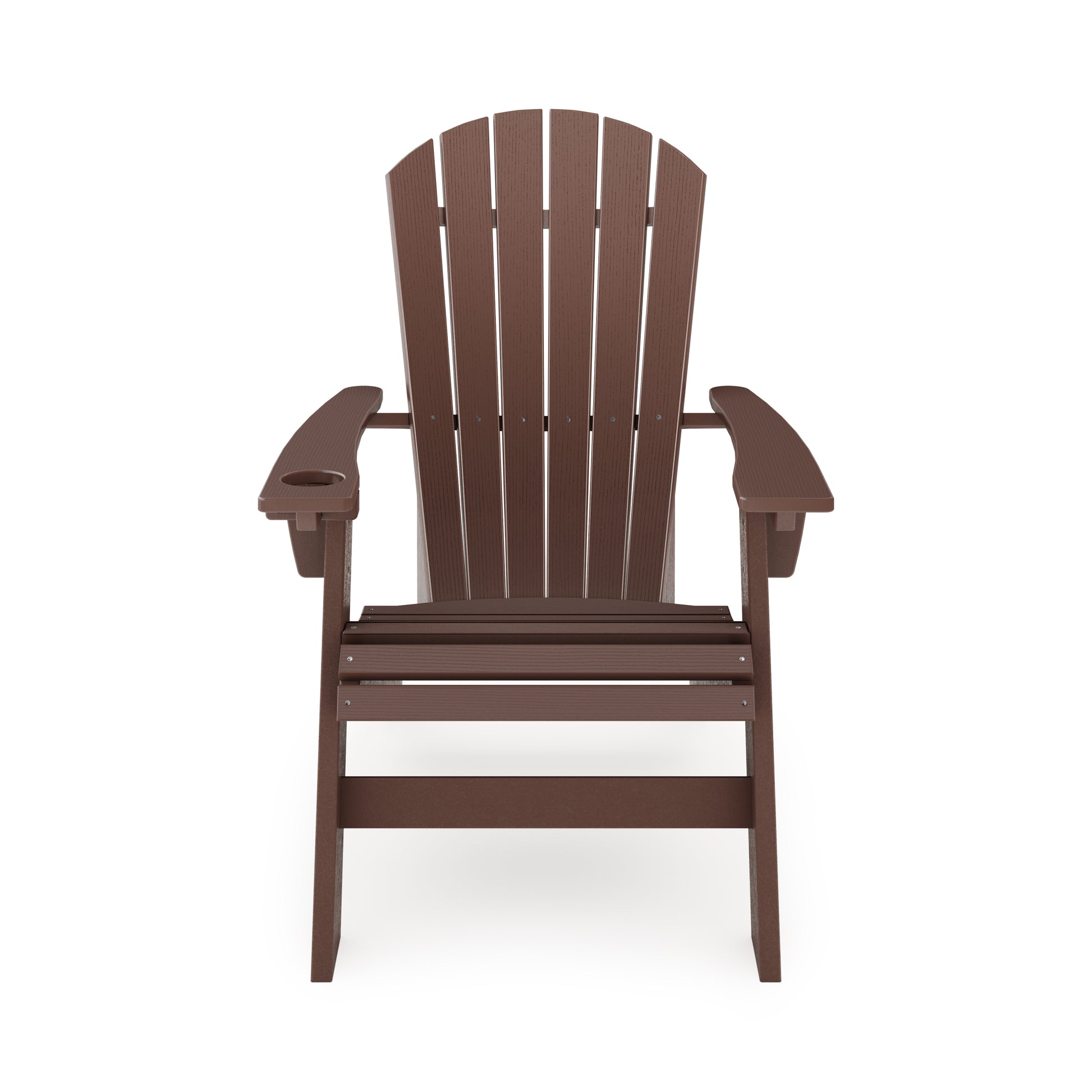 Brown Adirondack Chair Sturdy Hdpe Poly Lumber For Poolside, Patio, And Garden Relaxation No Adirondack Brown Weather Resistant Frame Garden & Outdoor American Traditional Hdpe Hdpe