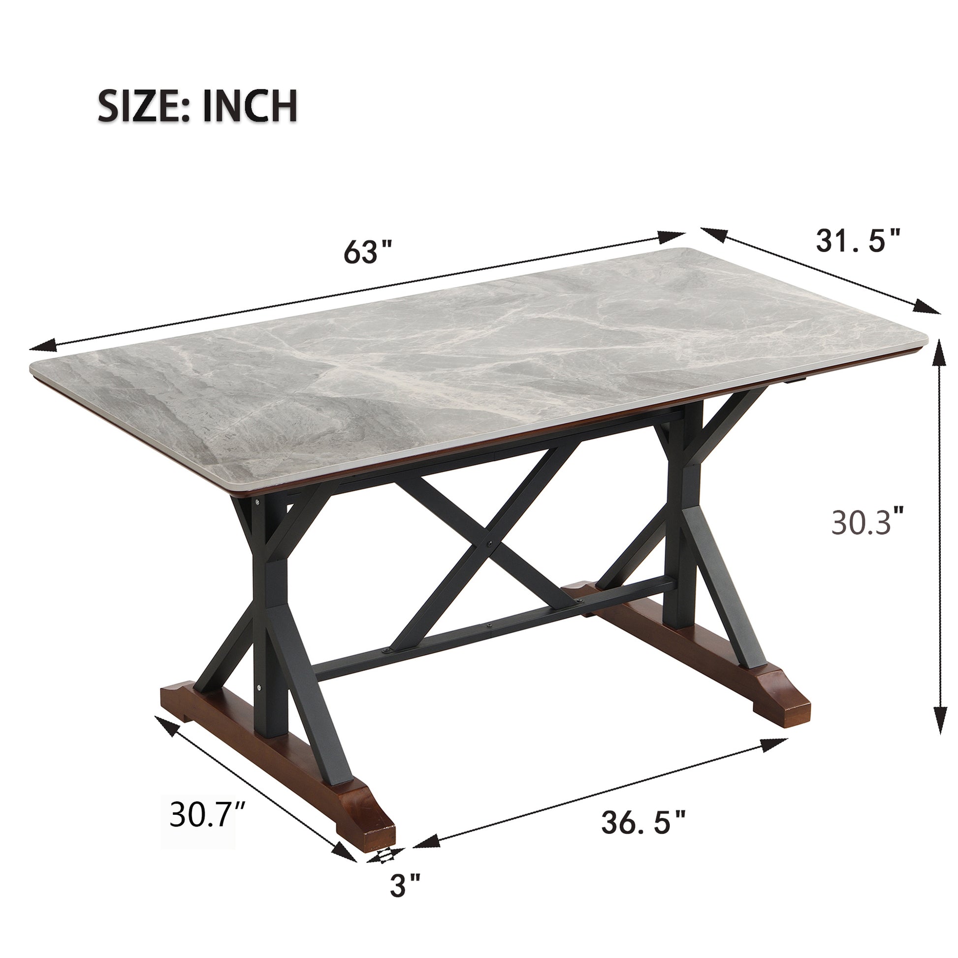 Modern Dining Table For 6 8, 7 Piece Kitchen Dining Table Set, Gray Sintered Stone Dining Table With 6 Tufted Upholstered Chairs, 63 Inch Rectangle Dining Table For Dining Room 1 Table 6 Chair Gray Farmhouse,Mid Century Modern,Modern Sintered Stone