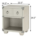 Grey 1 Drawer Nightstand Grey 2 Drawers Bedroom Rectangle Shelf Wood