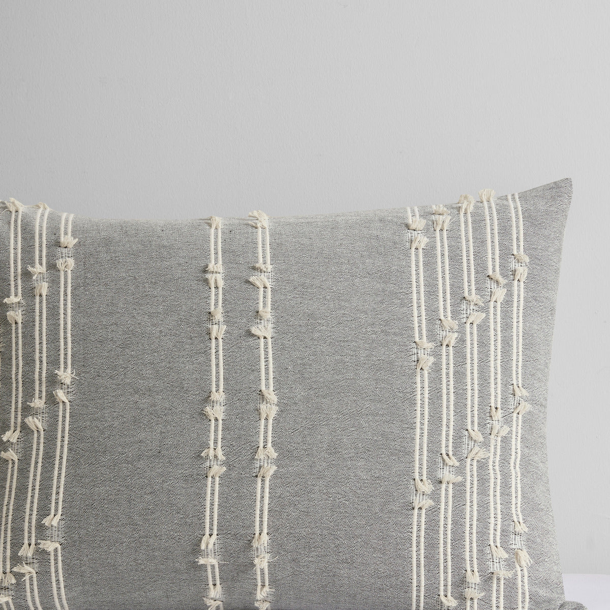 3 Piece Cotton Jacquard Comforter Set Gray Full Queen Queen Gray Cotton