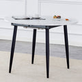 With A Clever Retractable Mechanism, The Mdf Table Top And Black Metal Legs And Has A Smooth And Delicate Surface. The Unique Look Creates The Sleekof A Modern Home. White Mdf Metal