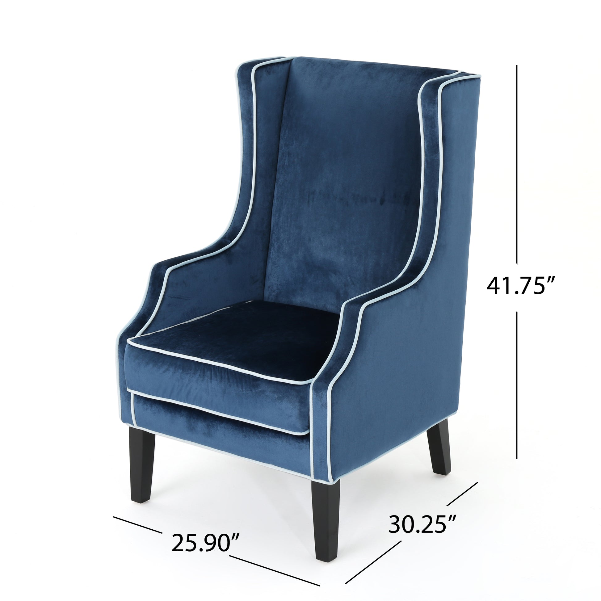 Club Chair Blue Velvet