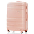 Luggage Sets Model Abs Hardshell 3Pcs Clearance Luggage Hardside Lightweight Durable Suitcase Sets Spinner Wheels Suitcase With Tsa Lock 20''24''28'' Pink Pink Abs