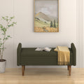 Teddy Velvet Storage Stool, ,With Storage Space, Suitable For Apartments, Living Rooms And Bedrooms Green 45.98