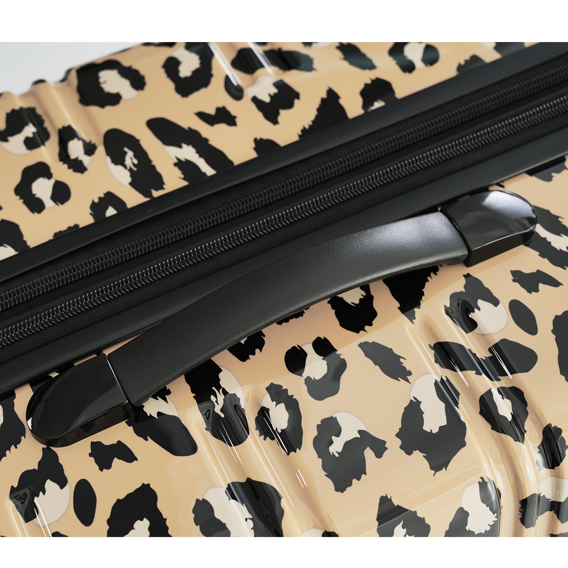 Hardshell Luggage Sets 3 Pcs Spinner Suitcase With Tsa Lock Lightweight 20" 24" 28" Luggages Brown Leopard Pc