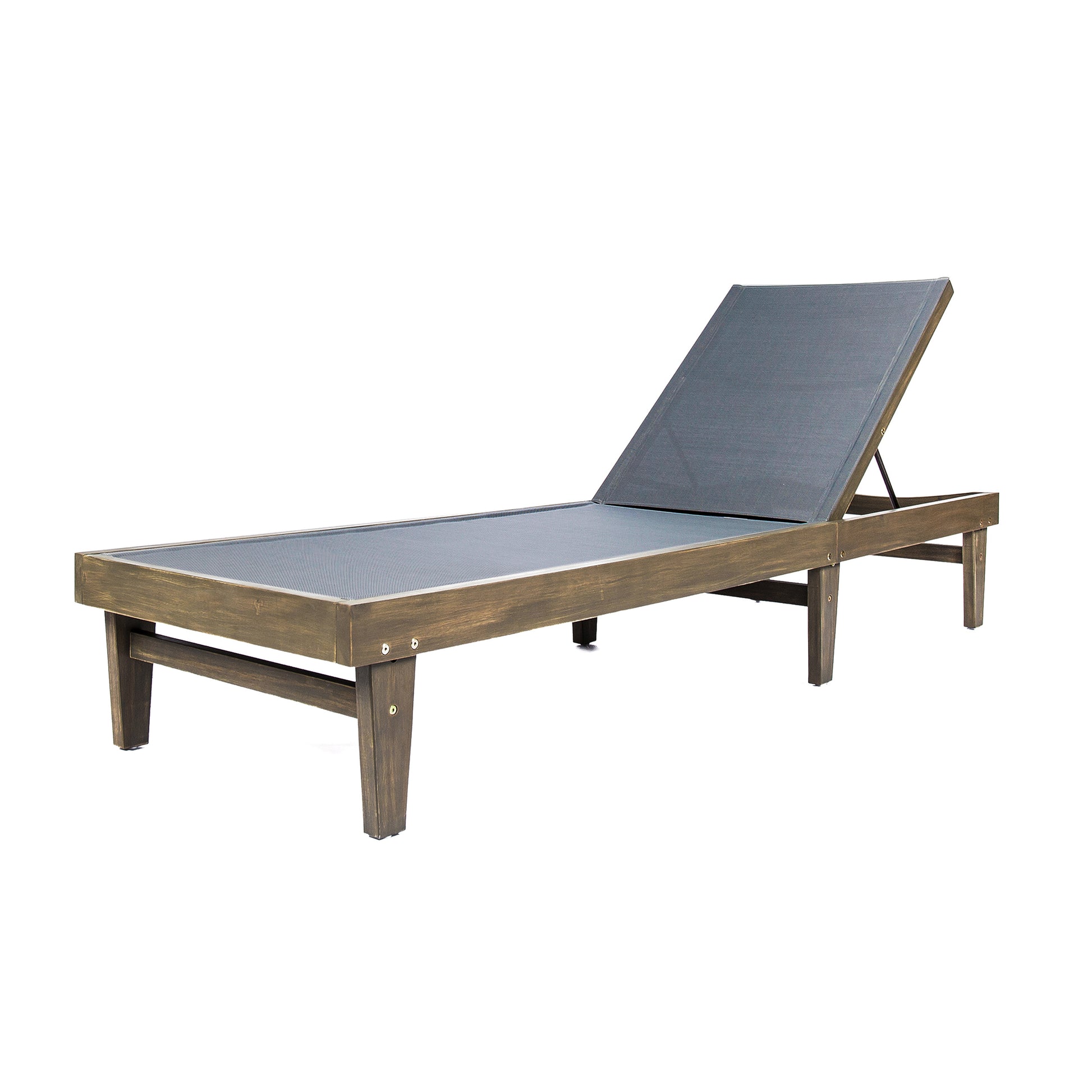 Summerland Chaise Lounge Dark Grey Mesh Dark Grey Mesh