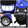 Xl3D4L Electric Mobility Recreational Travel Scooter For Adults,Mobility Scooters For Seniors, 4 Wheel Powered Mobility Scooters Blue Abs Pc Abs Pc