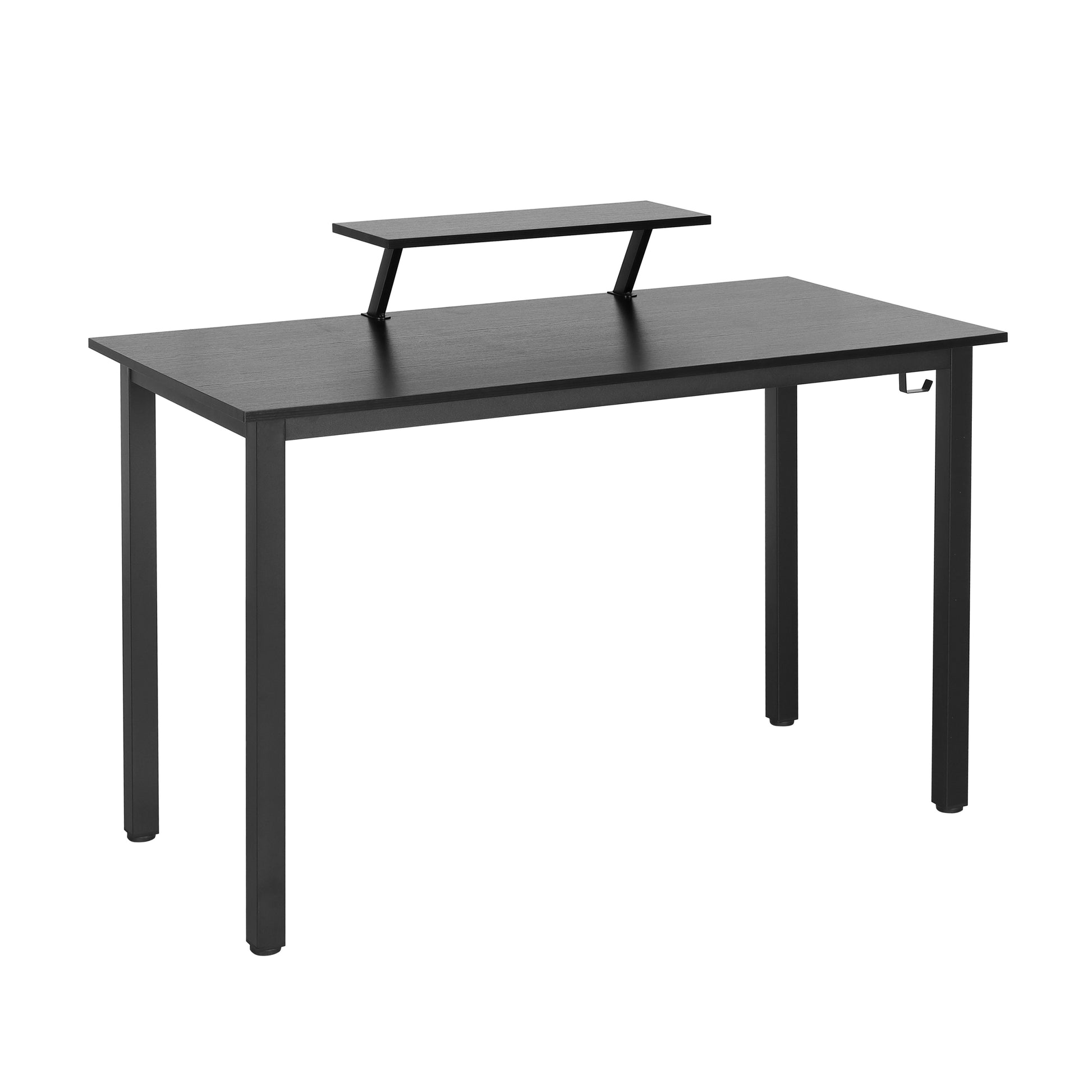 Techni Mobili Industrial Writing Desk, Black Black Computer Desk Modern Rectangular Rectangular Engineered Wood