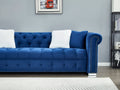 Reversible Sectional Sofa 4 Seater Oversized Convertible L Shaped Couch Velvet Sofa Couch Navy Blue Velvet 4 Seat