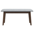 Carlos Fabric Upholstered Solid Wood Bench Grey Fabric