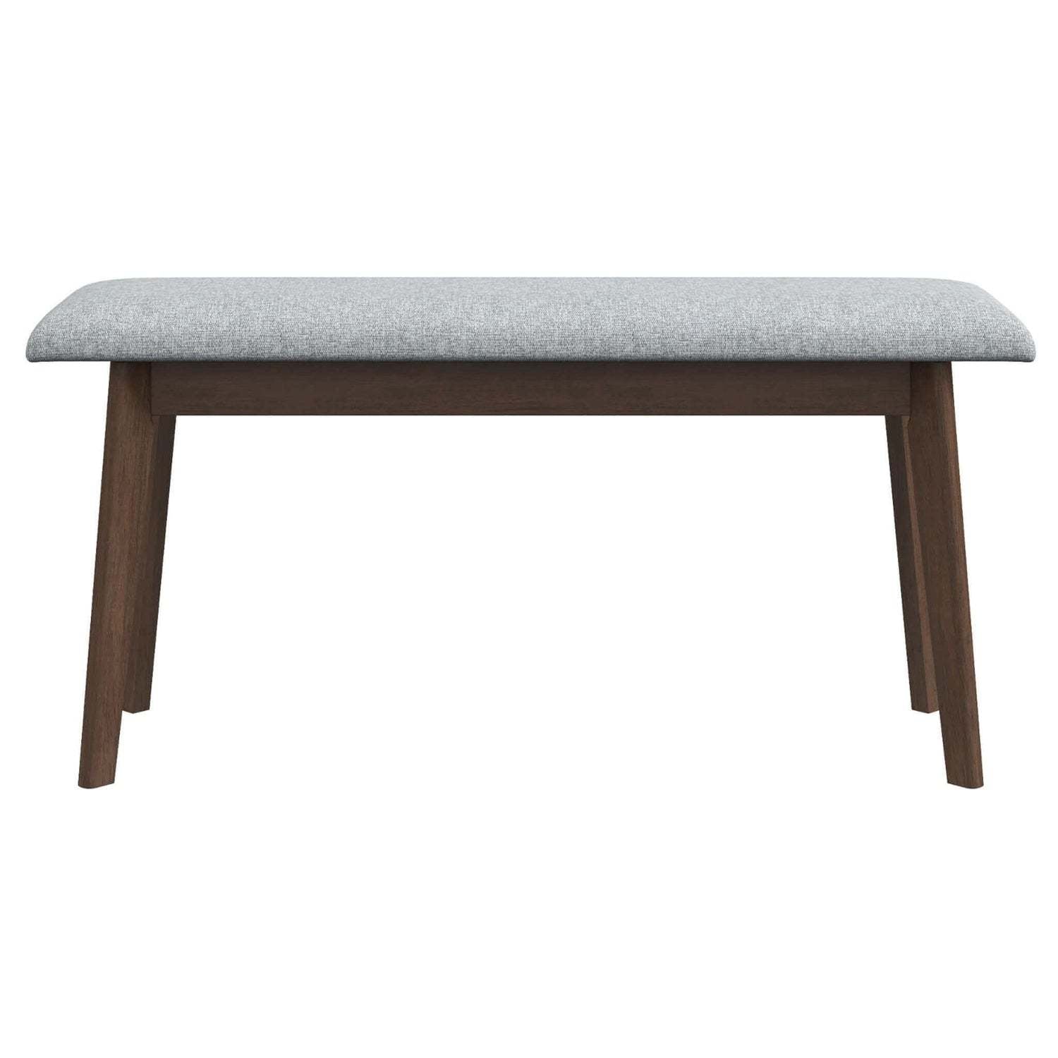 Carlos Fabric Upholstered Solid Wood Bench Grey Fabric