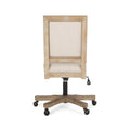 Swivel&Lift Office Chair Beige Natural Fabric