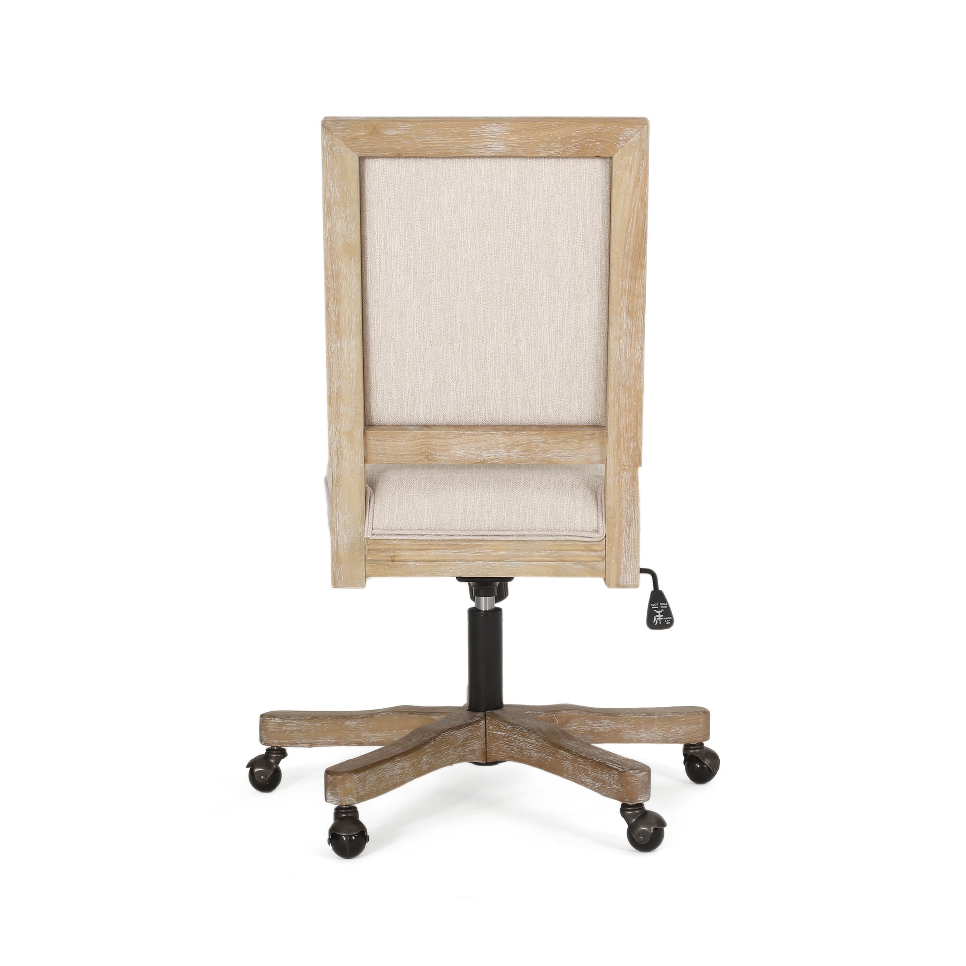 Swivel&Lift Office Chair Beige Natural Fabric