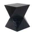 Prismatic Grain Symmetry Side Table Black Concrete