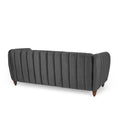 3 Seater Sofa Black Velvet 3 Seat