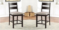 Dining Chairs Padded Fabric Seat Set Of 2Pc Side Chair Ladder Back Kitchen Dining Room Espresso Color Espresso,Gray Dining Room Classic,Contemporary,Modern,Transitional Dining Chairs Rubberwood