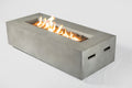 Concrete Propane Outdoor Fire Pit Table Cream White Concrete