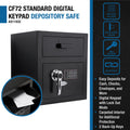 0 72 Cu Ft Keypad Depository Safe Black Steel