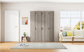 4 Door Wardrobe With 1 Drawer And Top Cabinetgray Gray Gray Bedroom Contemporary Particle Board