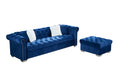 Reversible Sectional Sofa 4 Seater Oversized Convertible L Shaped Couch Velvet Sofa Couch Navy Blue Velvet 4 Seat