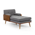 Chaise Lounge Grey Fabric