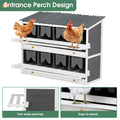 Nesting Boxes For Chickens, Wooden Chicken Nesting Box, 8 Compartments Egg Laying Boxes For Hens, Ducks And Poultry With Rollout Eggs Collection, Pvc Roofing And Foldable Perches, 47