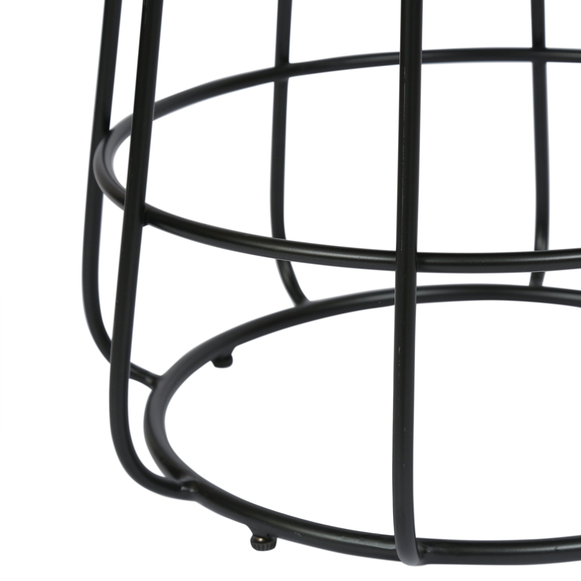 Side Table Black White Marble Metal