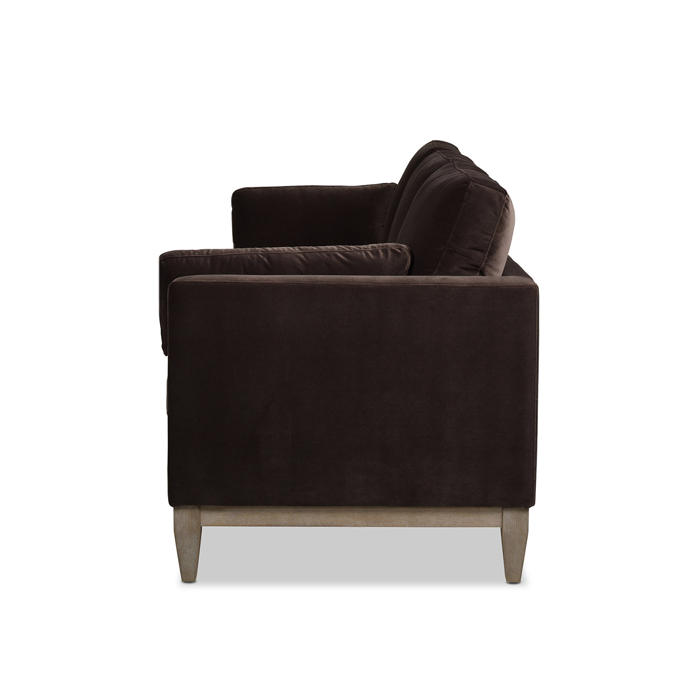 Knox 84" Modern Farmhouse Sofa, Deep Brown Performance Velvet Brown Wood Foam Velvet 3 Seat