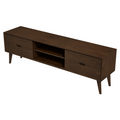 Adrian Tv Stand Walnut Walnut Brown Brown 70 79 Inches 70 79 Inches Walnut Solid Wood