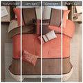 7 Piece Faux Suede Comforter Set Coral King King Coral Polyester